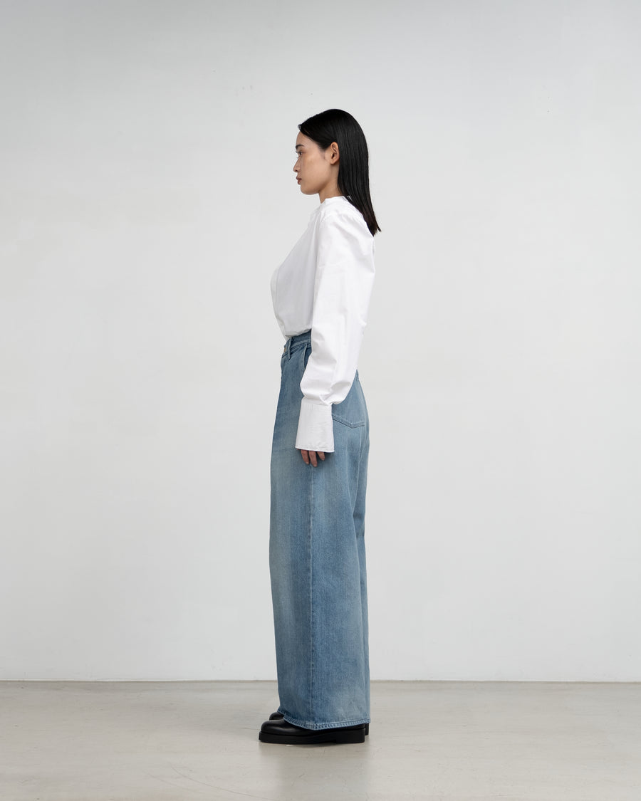 Selvage Denim Two Tuck Wide Pants- (update)