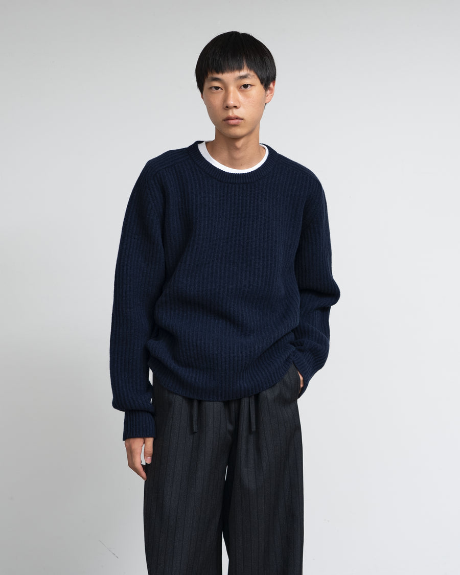 CASHMERE ＆ WOOL MAXIRBBED RAGLAN SWEATER