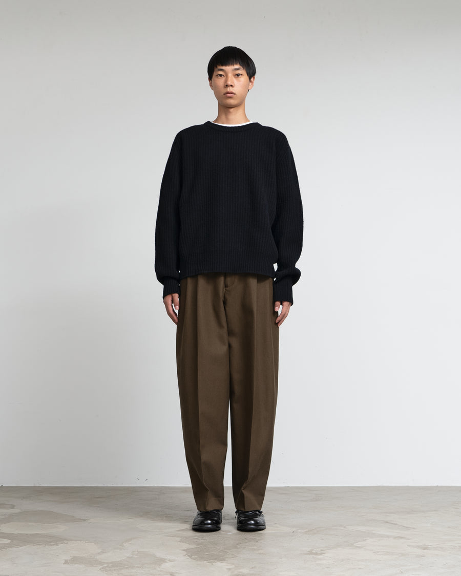 DOUBLE PLEATED WIDE PANTS