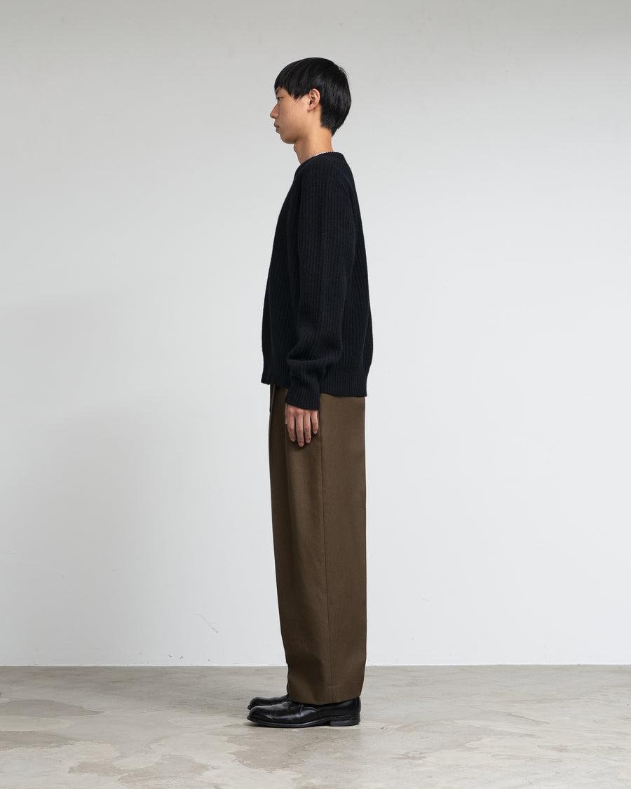 DOUBLE PLEATED WIDE PANTS