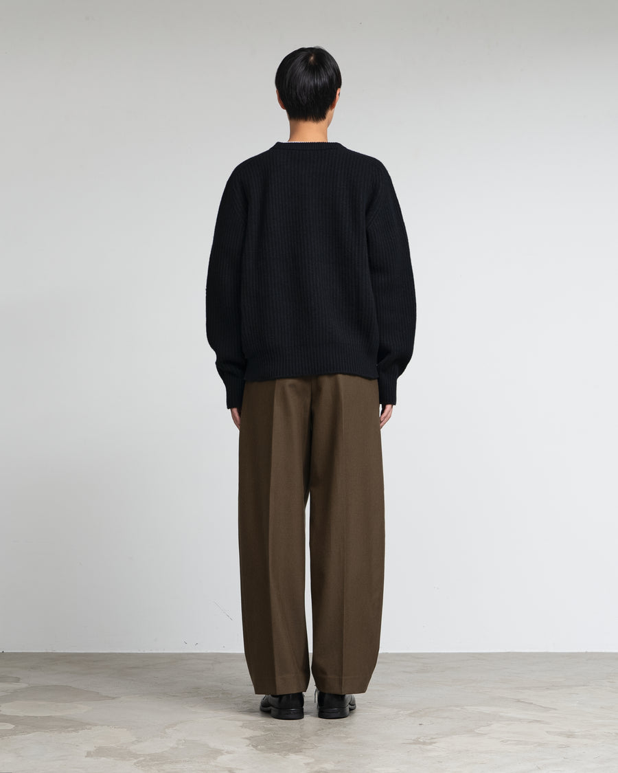 DOUBLE PLEATED WIDE PANTS