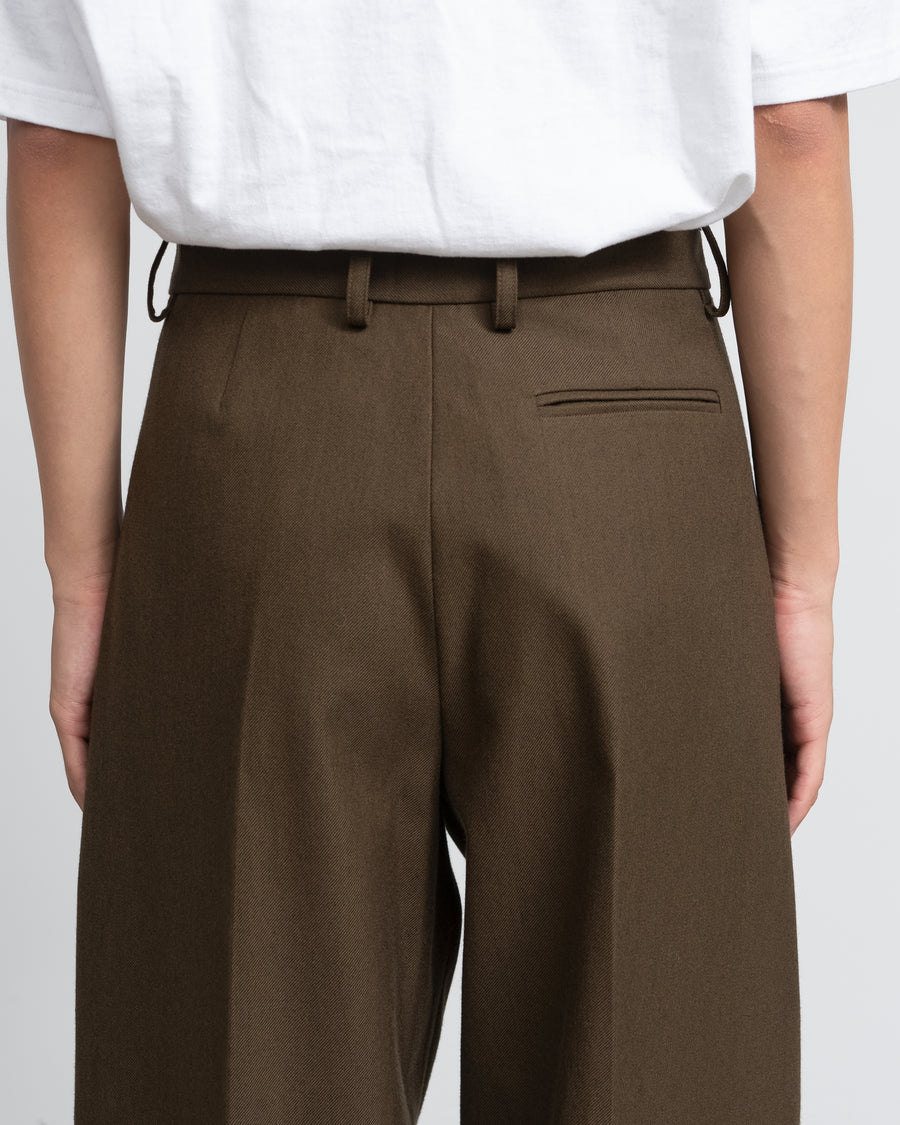 DOUBLE PLEATED WIDE PANTS