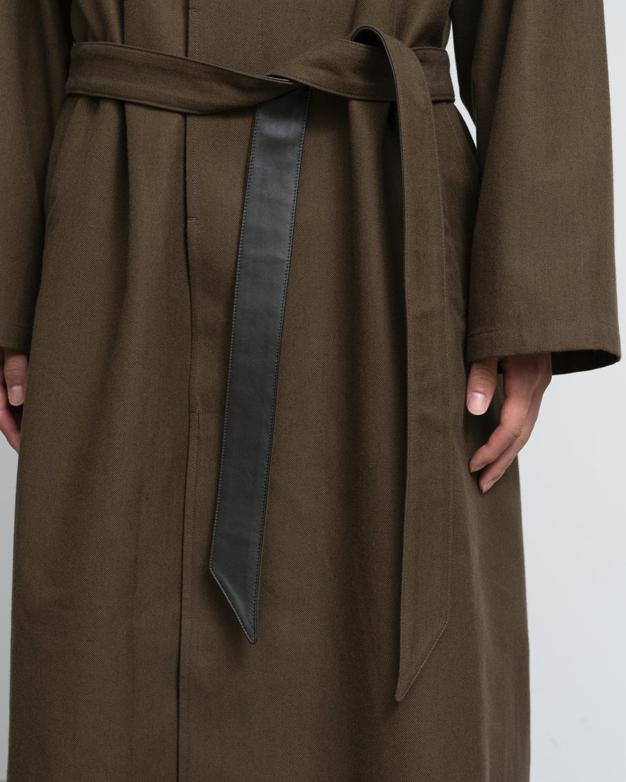 OVERSIZED TRENCH WITH LEATHER PATCH