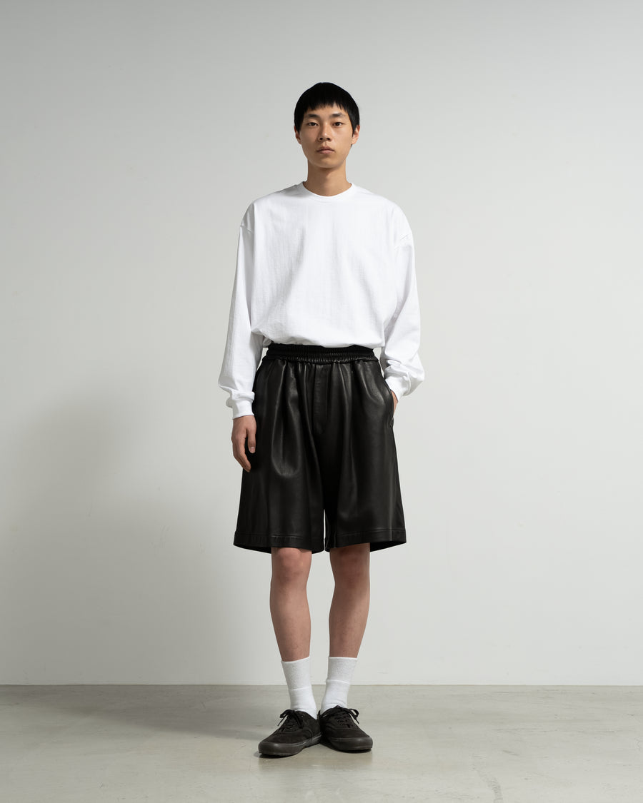 SALE- Lamb Leather Track Wide Shorts – Graphpaper