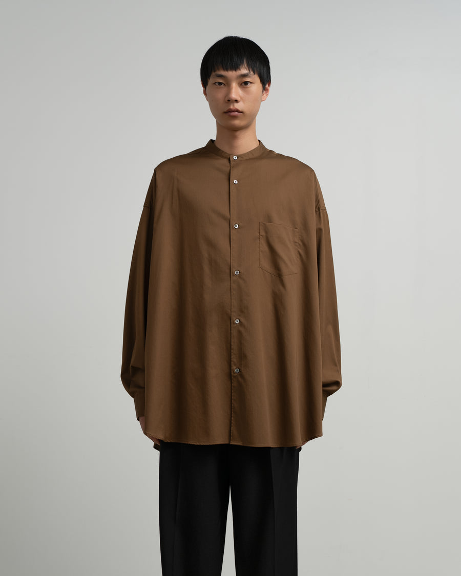 Silicon Poplin Oversized Band Collar Shirt – Graphpaper