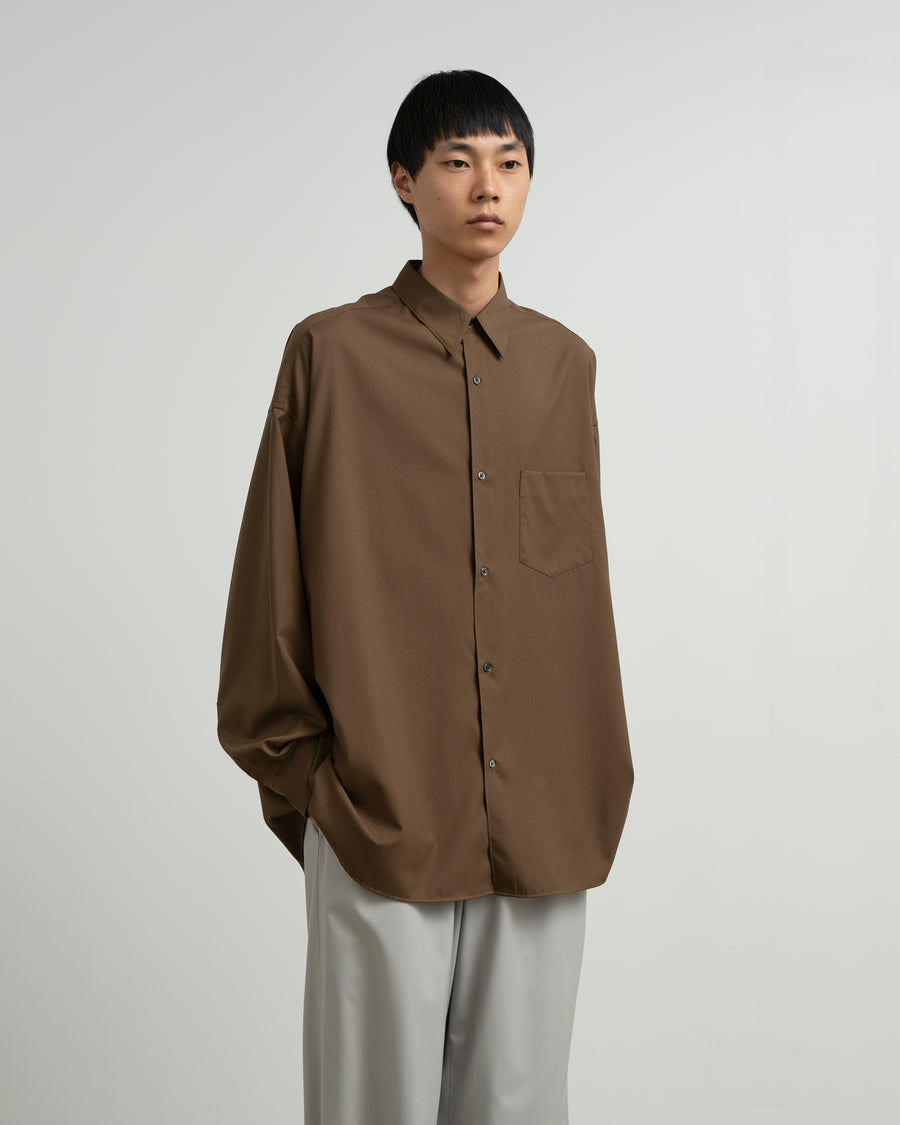 Extra Fine Wool L/S Oversized Regular Collar Shirt – Graphpaper