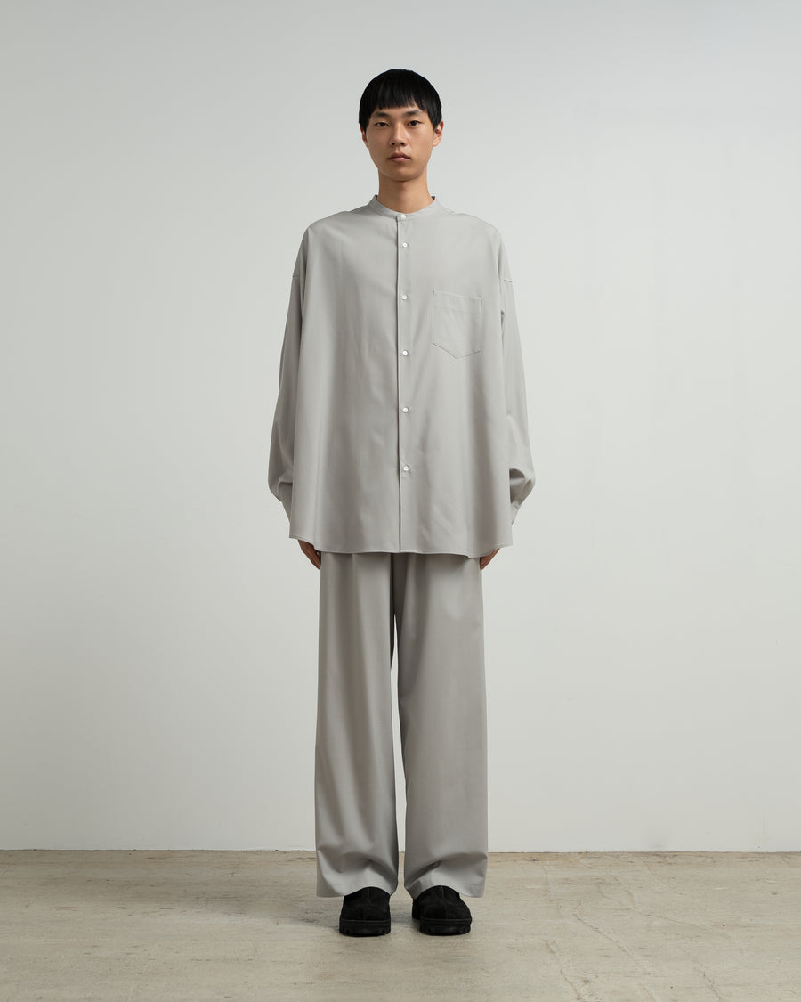 Extra Fine Wool L/S Oversized Band Collar Shirt – Graphpaper