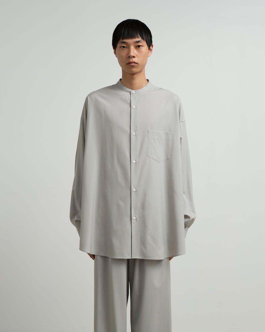 Extra Fine Wool L/S Oversized Band Collar Shirt – Graphpaper
