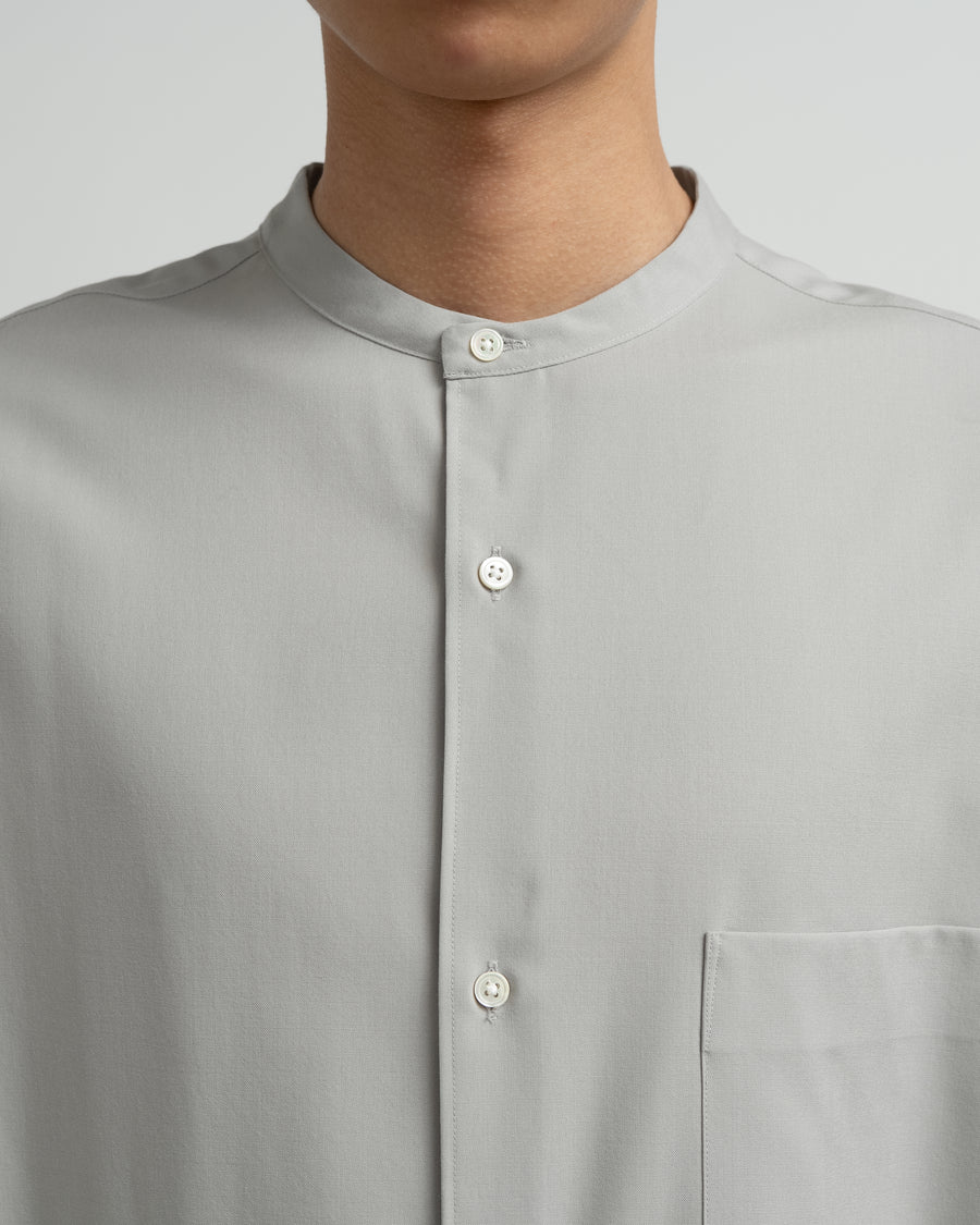 Extra Fine Wool L/S Oversized Band Collar Shirt – Graphpaper