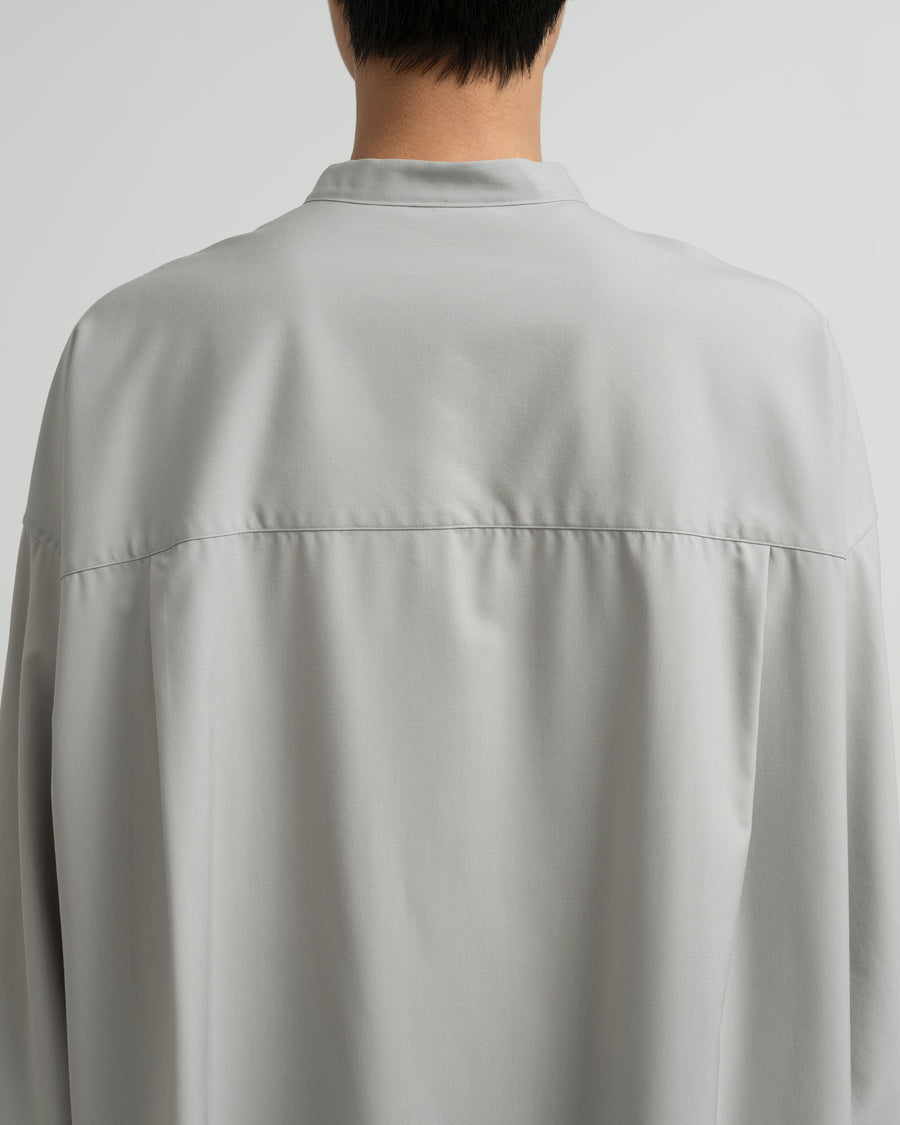 Extra Fine Wool L/S Oversized Band Collar Shirt – Graphpaper