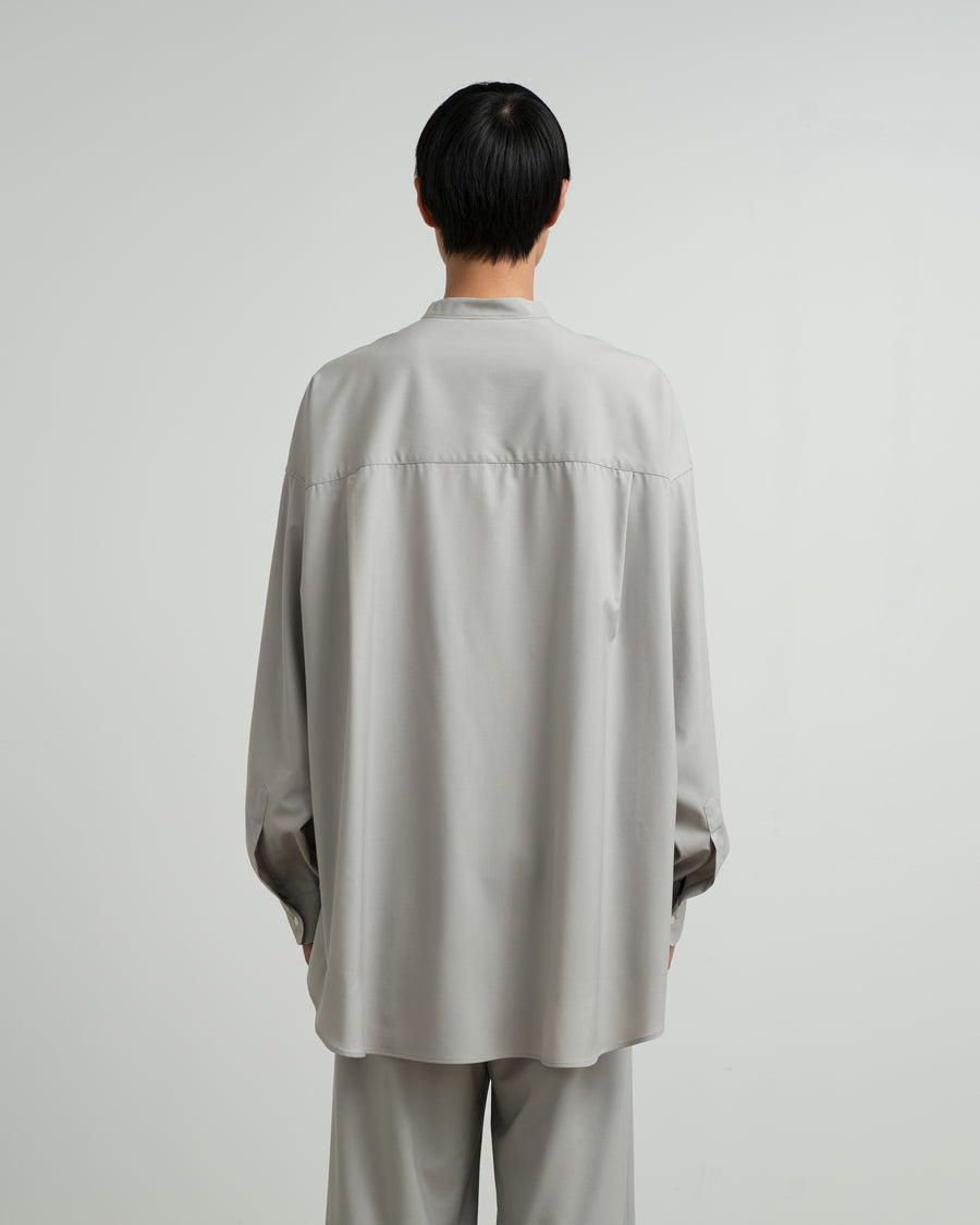 Extra Fine Wool L/S Oversized Band Collar Shirt – Graphpaper