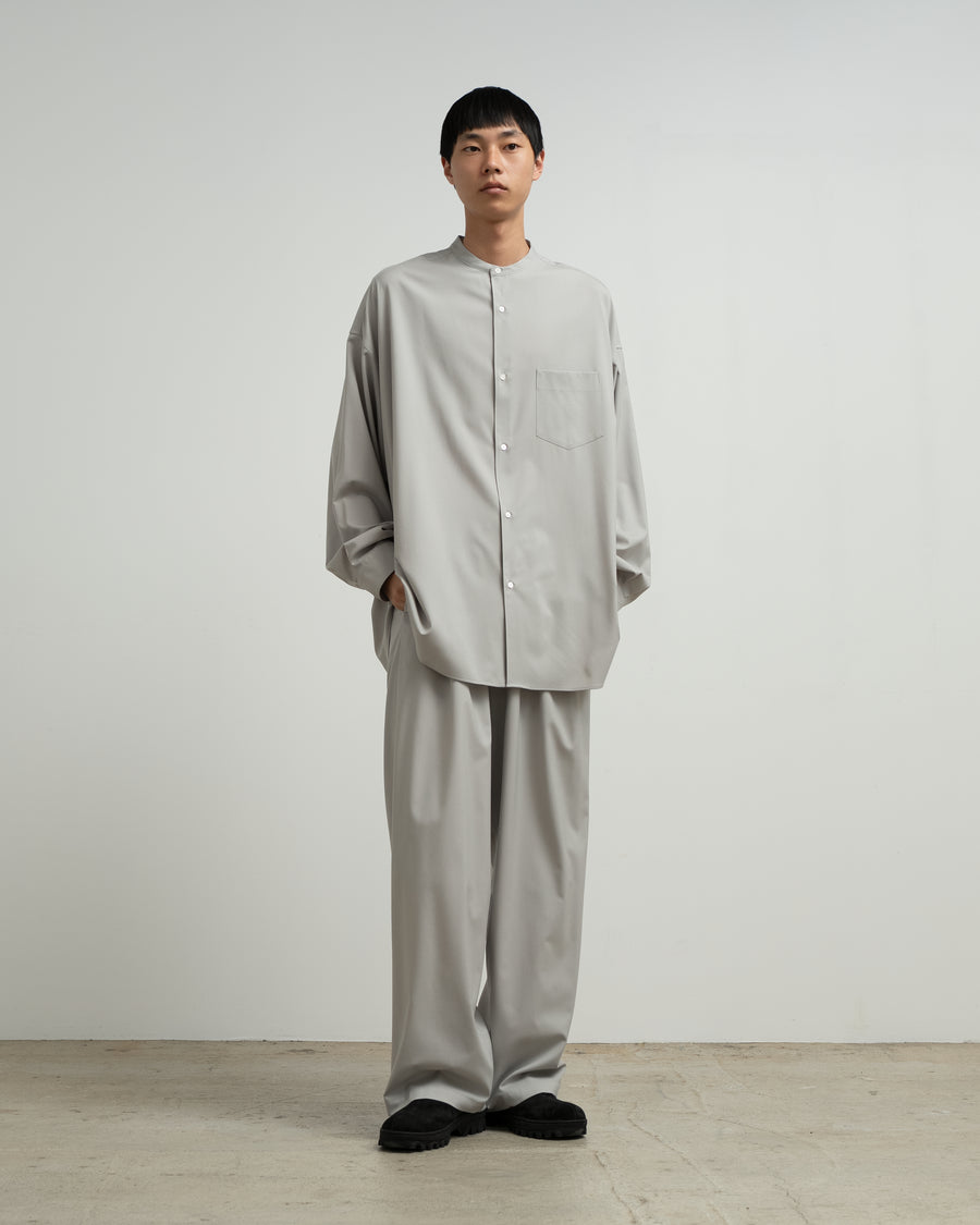 Extra Fine Wool L/S Oversized Band Collar Shirt – Graphpaper