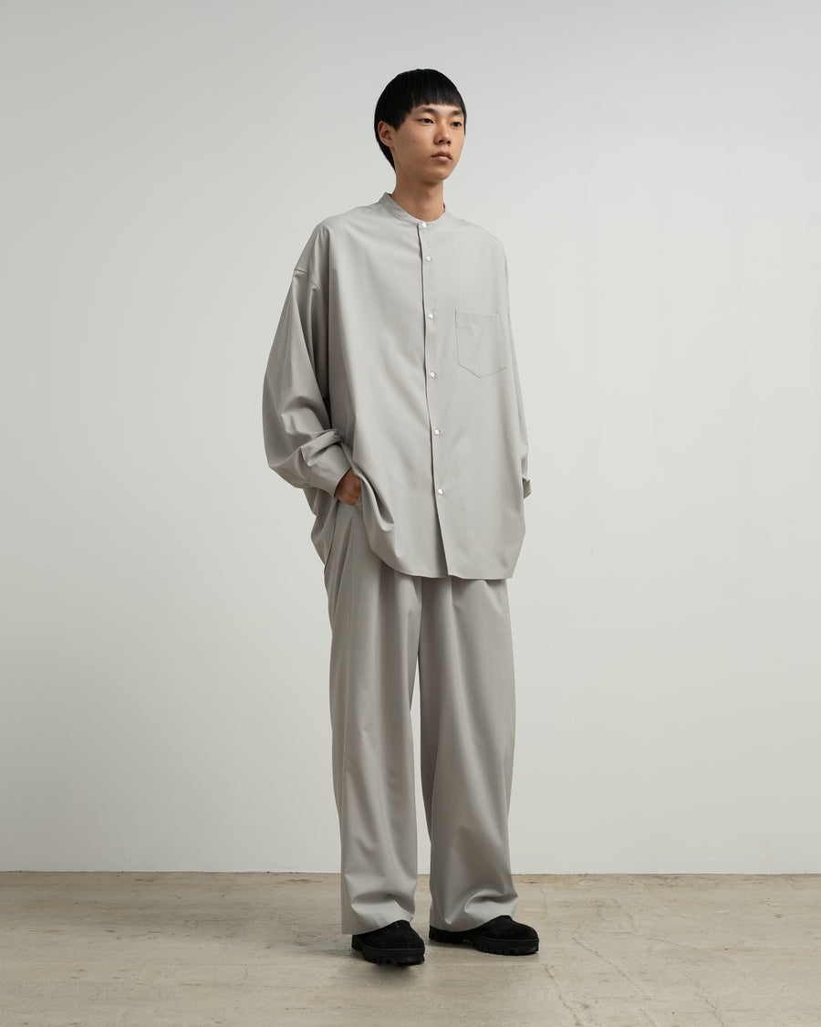 トップス Graphpaper Ox Oversized BandCollar Shirt Extra Fine Wool L/S Oversized Band Collar Shirt – Graphpaper