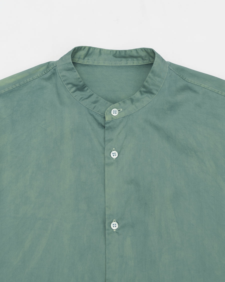 Silicon Poplin Deep Slit Band Collar Shirt – Graphpaper