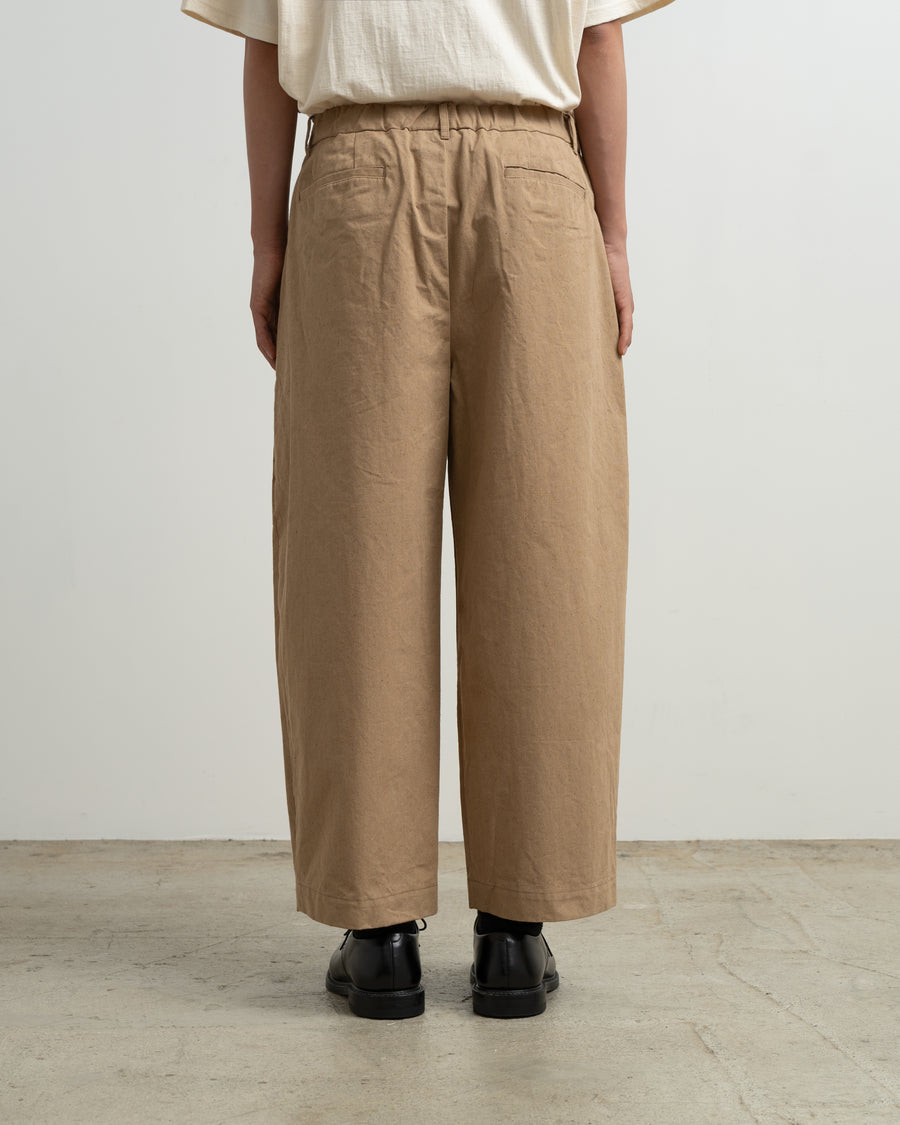 Brown Cotton Chino Wide Tapered Trousers – Graphpaper