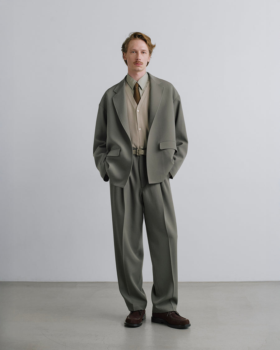 Back Satin Wool Gabardine Open Jacket – Graphpaper