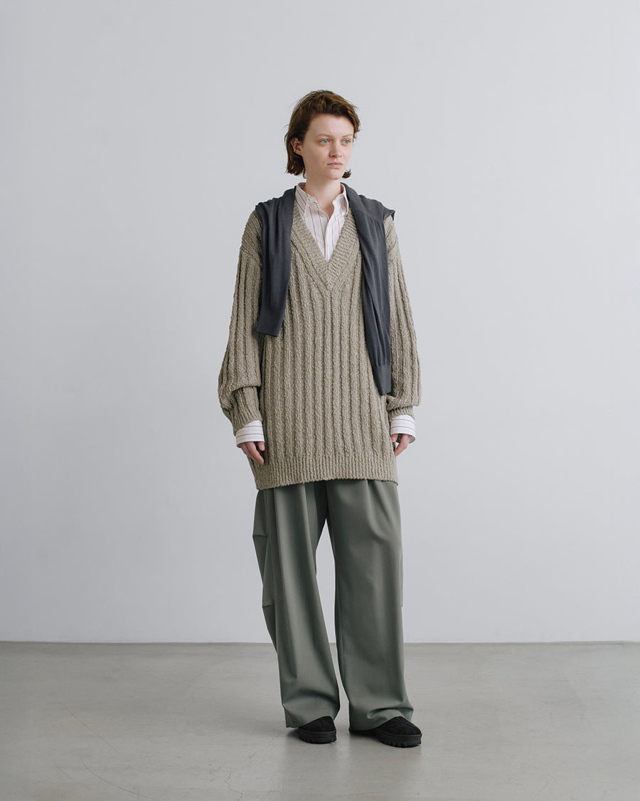 Cotton Wool Slub Oversized V Neck Knit – Graphpaper