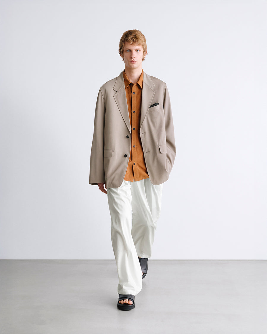 Cow Nubuck Leather L/S Oversized Regular Collar Shirt – Graphpaper