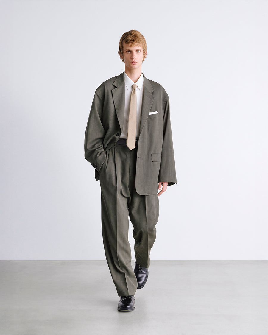 Graphpaper Melange Herringbone セットアップ 1 Melange Herringbone Sack Jacket – Graphpaper