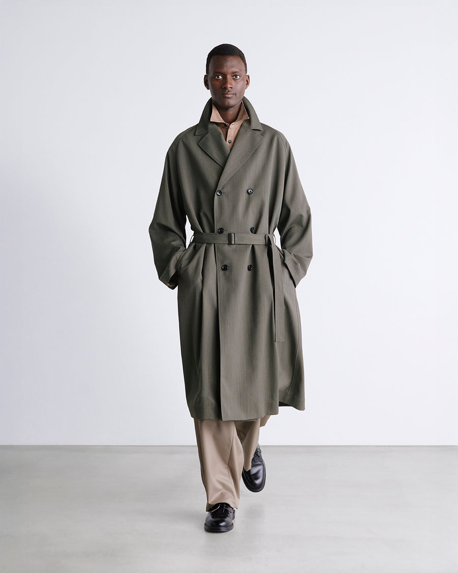 Melange Herringbone Trench Coat – Graphpaper