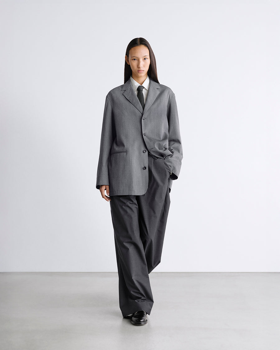 Silicon Poplin Deep Slit Regular Collar Shirt – Graphpaper