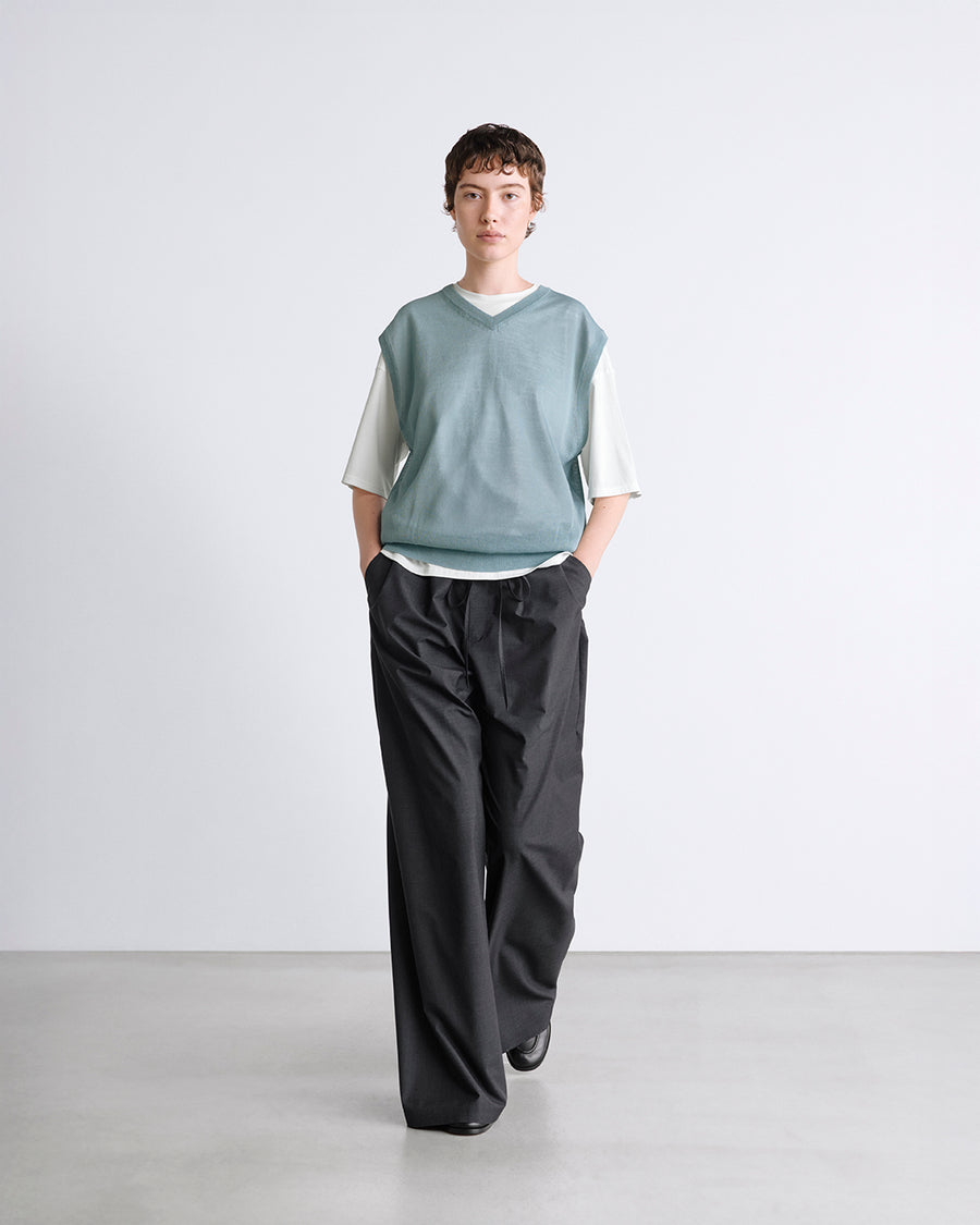 Coiled Wool Nylon V Neck Knit Vest – Graphpaper