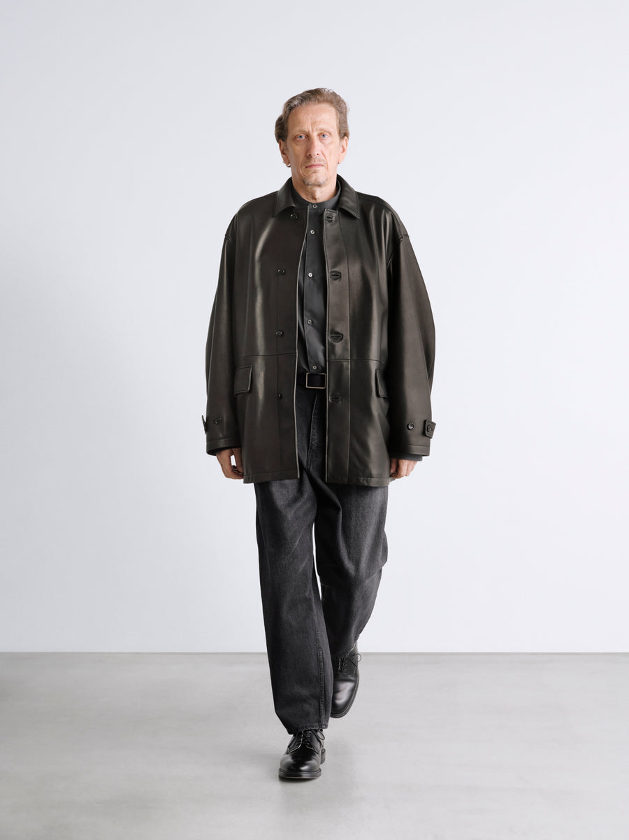 Extra Fine Wool L/S Oversized Band Collar Shirt – Graphpaper