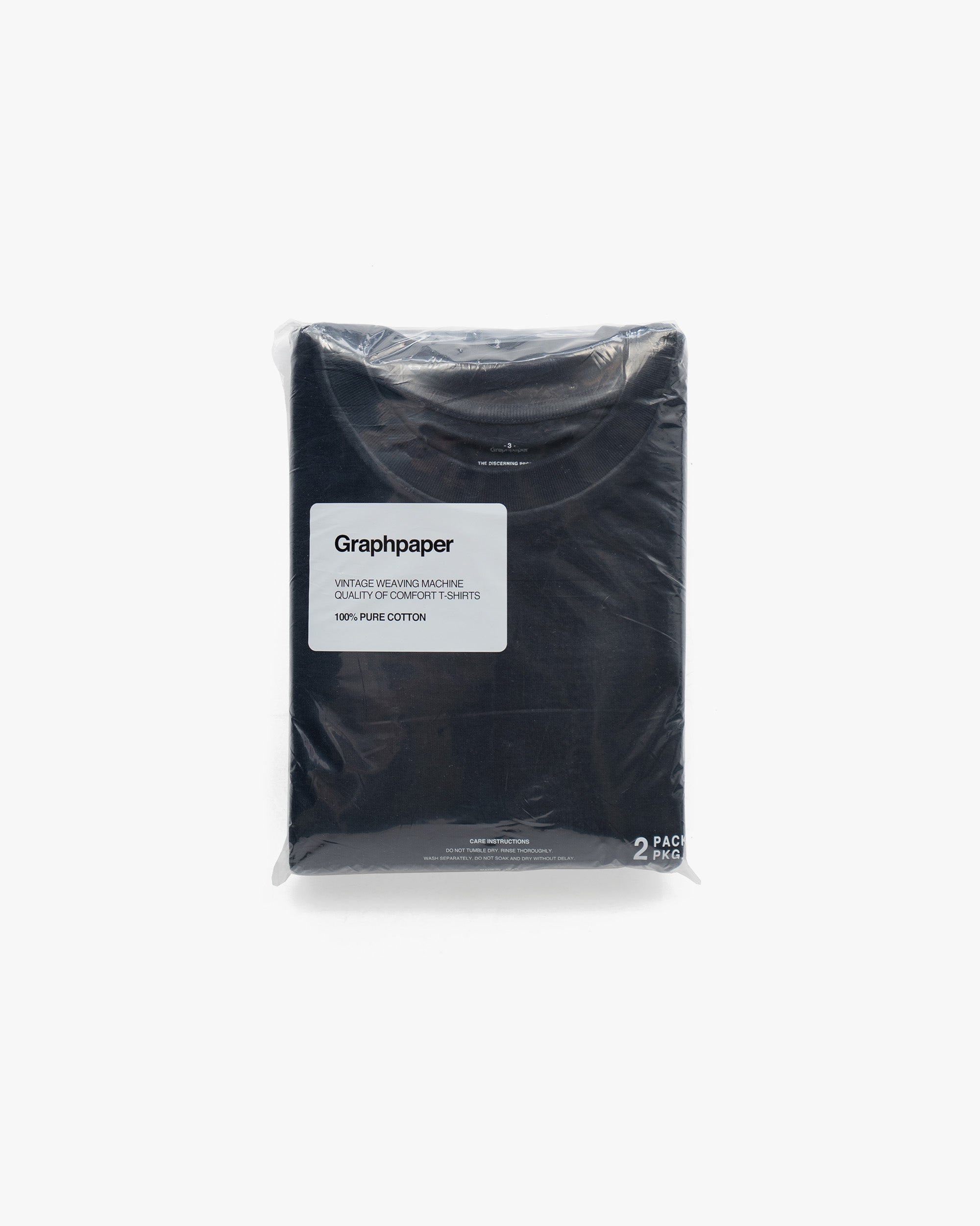 Graphpaper 2-Pack Crew Neck Tee 黒