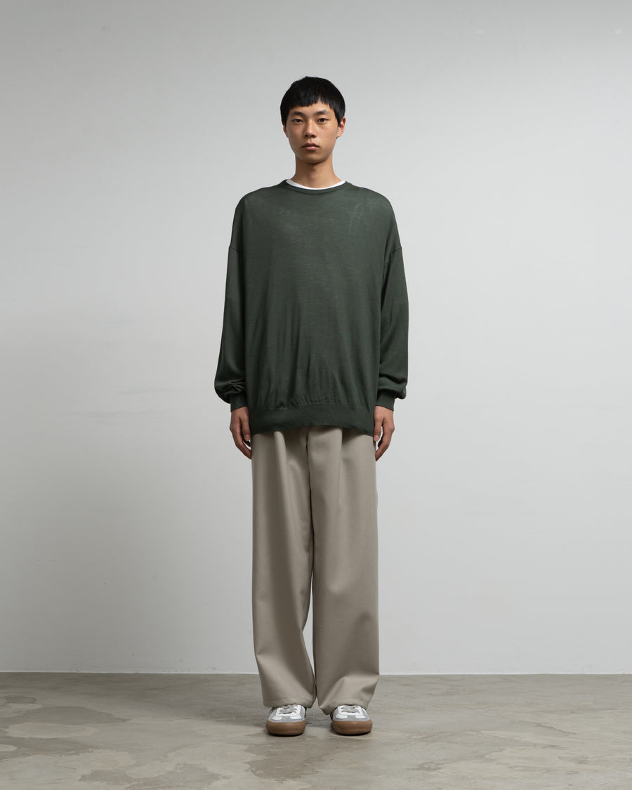 High Gauge L/S Oversized Crew Neck Knit