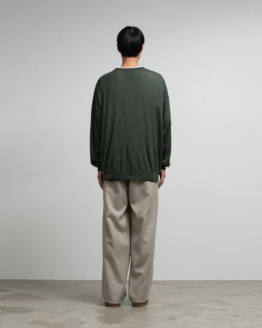 High Gauge L/S Oversized Crew Neck Knit