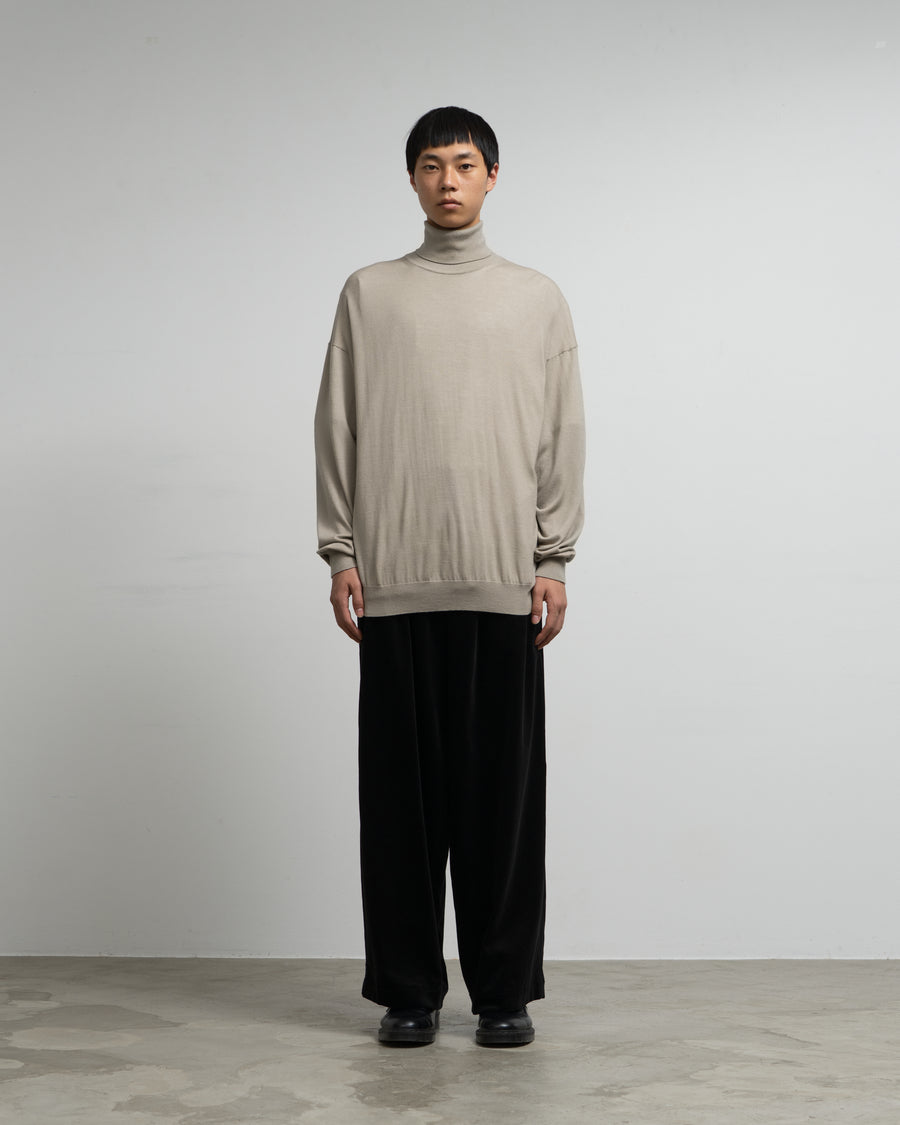 High Gauge L/S Oversized High Neck Knit