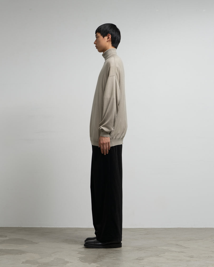 High Gauge L/S Oversized High Neck Knit