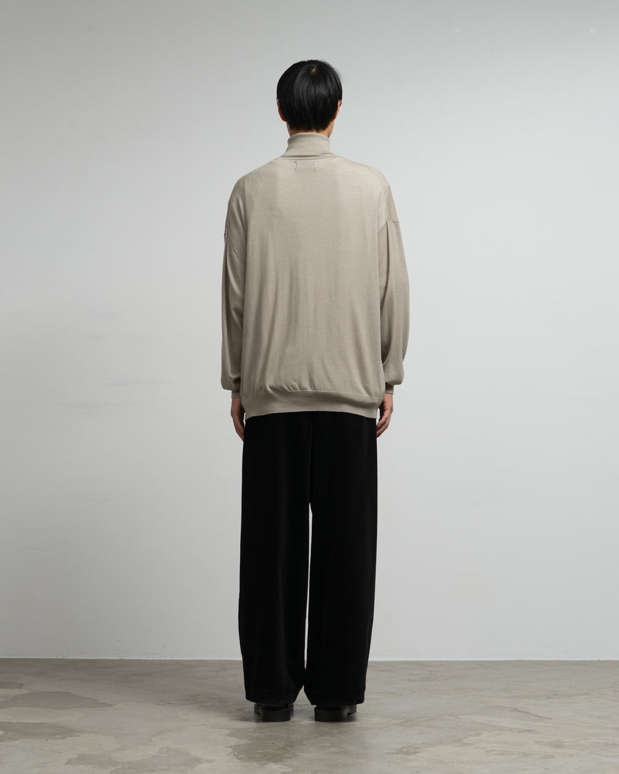 High Gauge L/S Oversized High Neck Knit