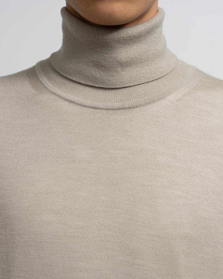 High Gauge L/S Oversized High Neck Knit