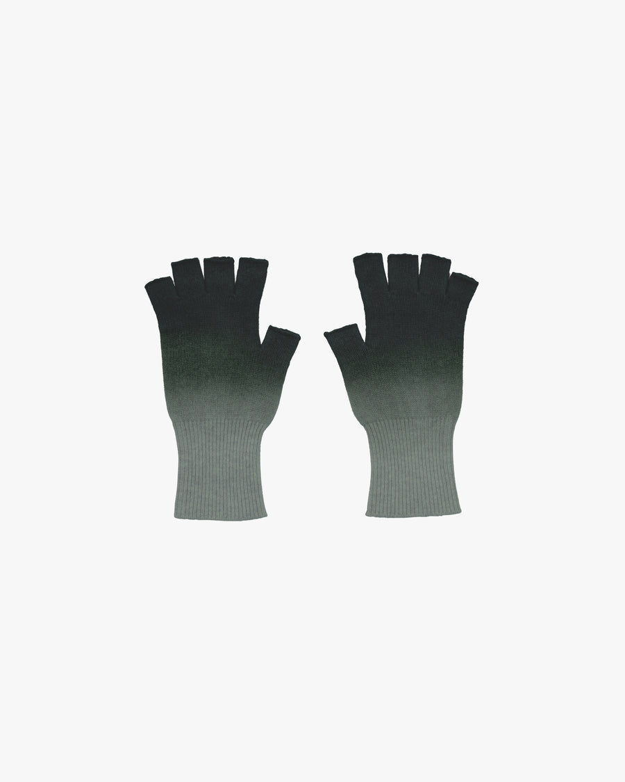 Gradient Dyed Wool Knit Fingerless Gloves