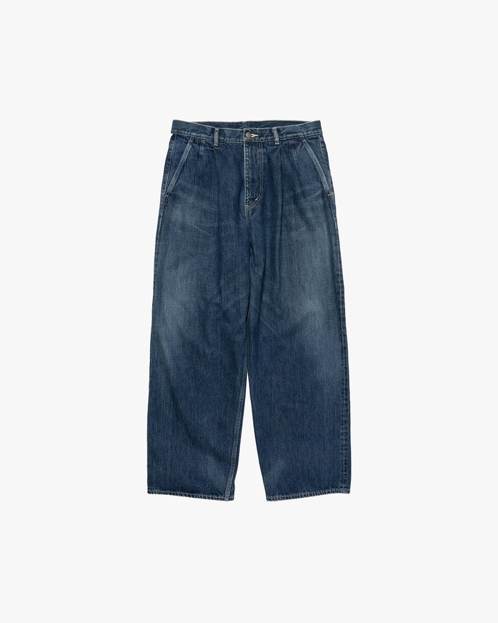 Selvage Denim Two Tuck Pants -DARK FADE-