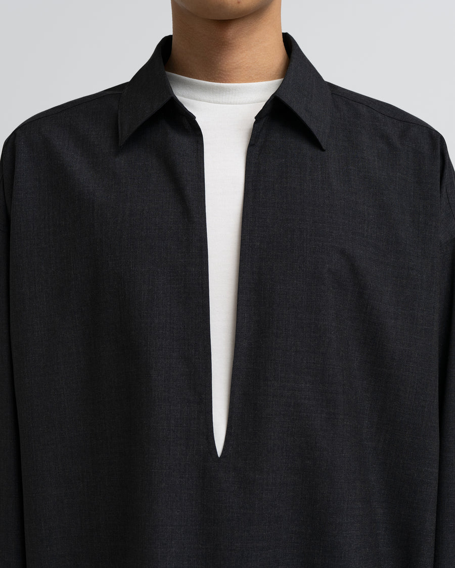 Fine Heather Wool L/S Skipper Shirt – Graphpaper