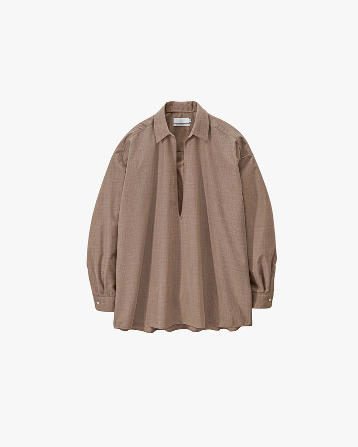 Fine Wool Heather L/S Skipper Shirt