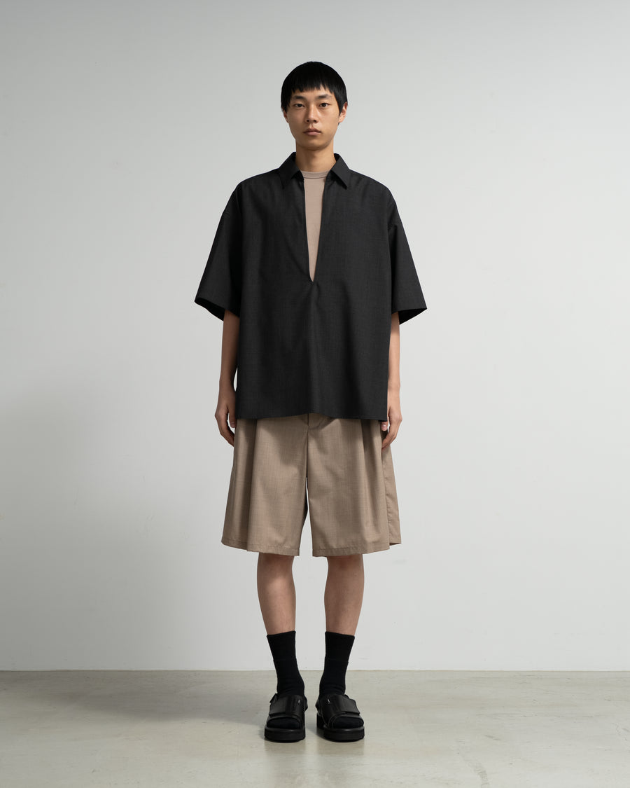 Fine Heather Wool S/S Skipper Shirt – Graphpaper