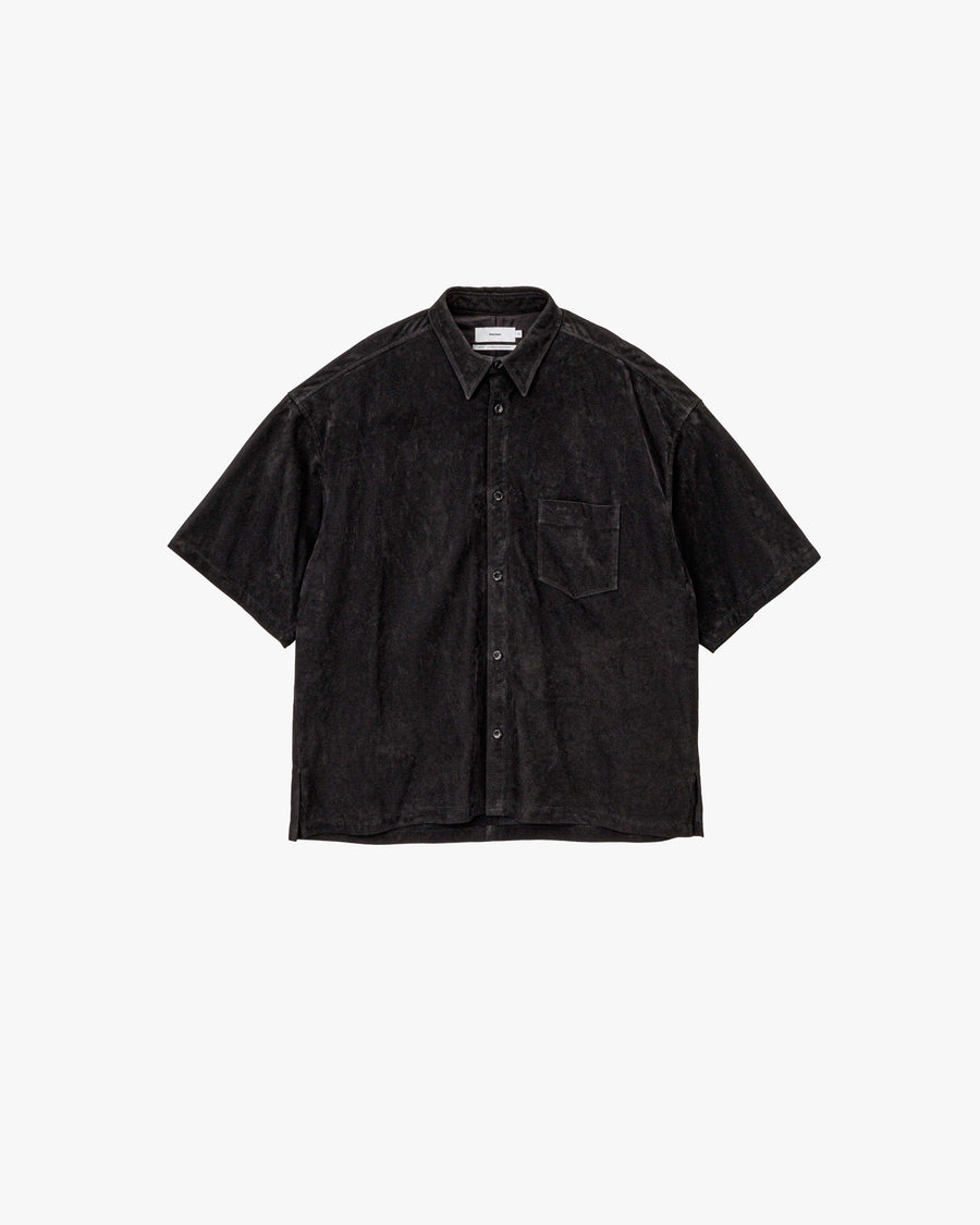 Cow Nubuck Leather S/S Oversized Regular Collar Shirt – Graphpaper