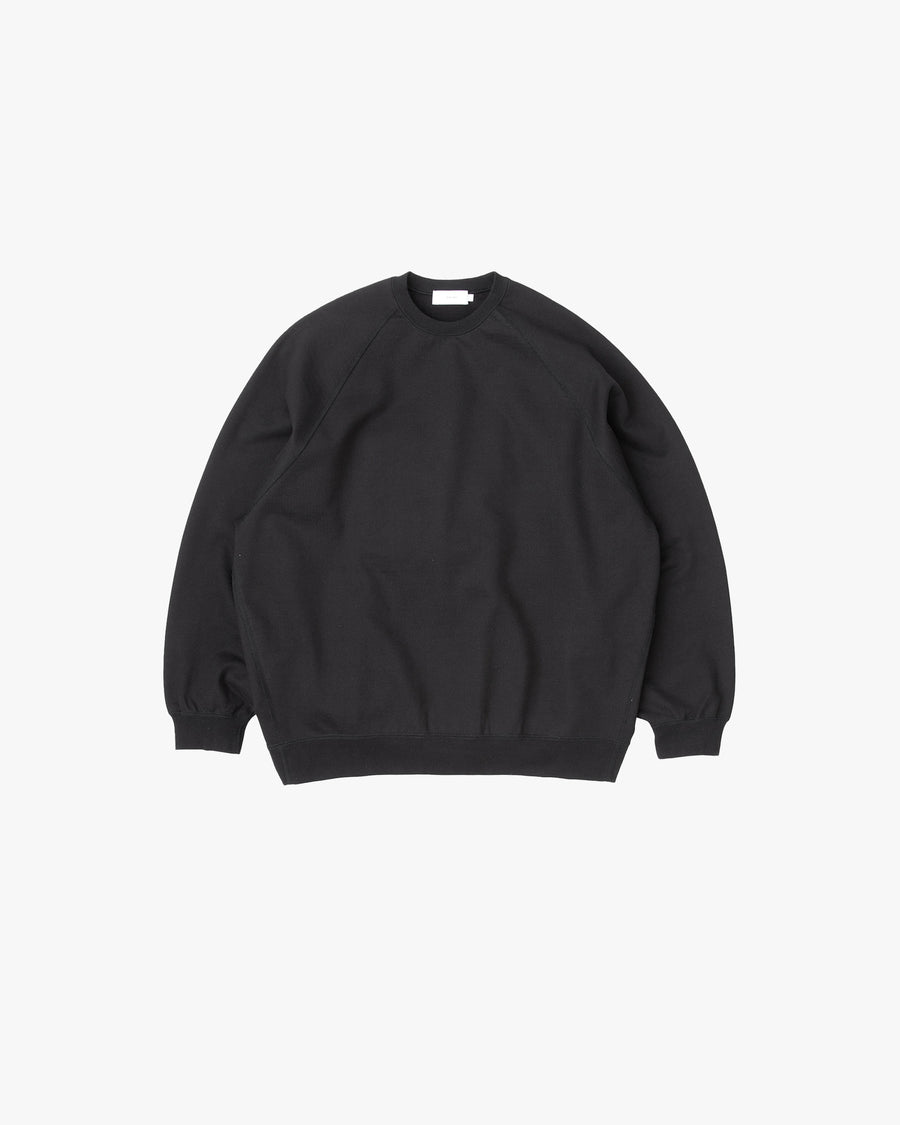 Graphpaper 26ss LOOPWHEELER Sweat ブラック1 LOOPWHEELER for Graphpaper Raglan Sweat