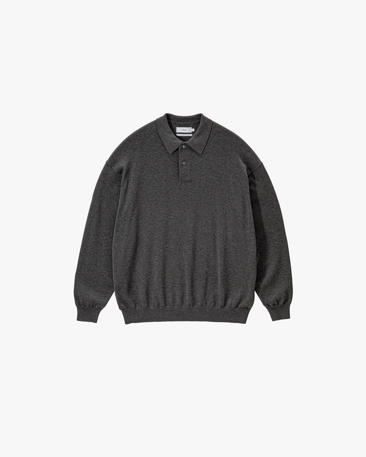 Suvin High Gauge Knit Oversized L/S Polo