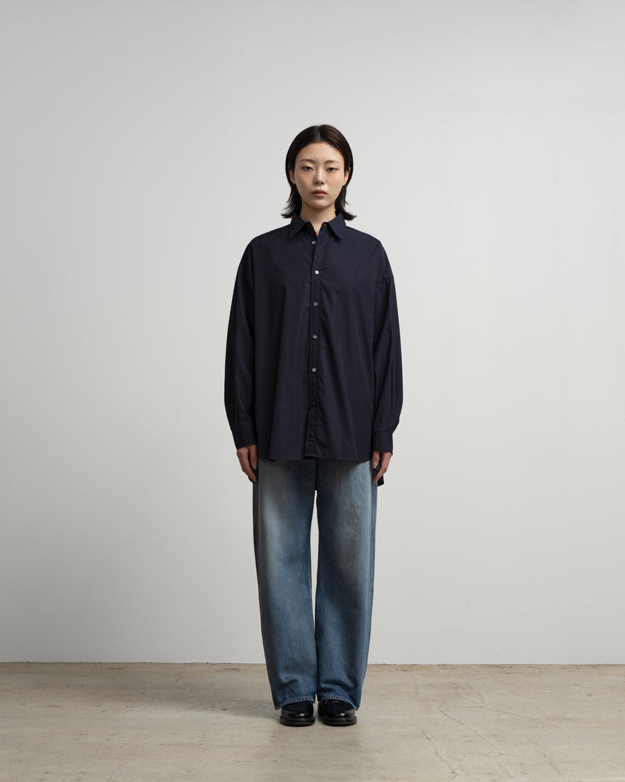 Selvage Denim Five Pocket Wide Straight Pants -LIGHT FADE