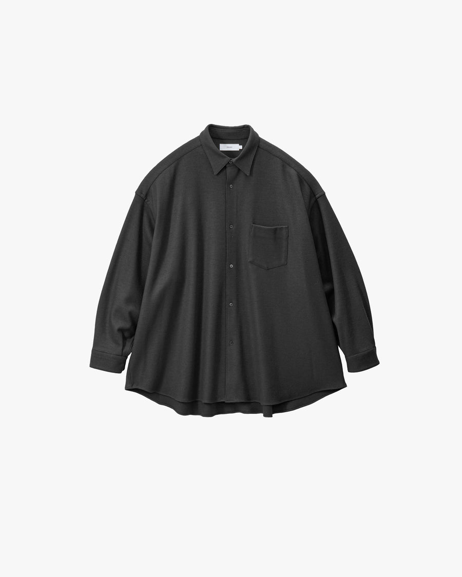 Wool Smooth Flannel Oversized Regular Collar Shirt – Graphpaper