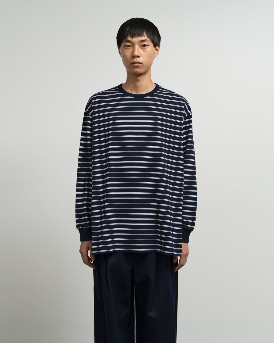 Graphpaper Tri Spun Border L/S Tee Tシャツ Tri Spun Border Long Sleeve Tee – Graphpaper