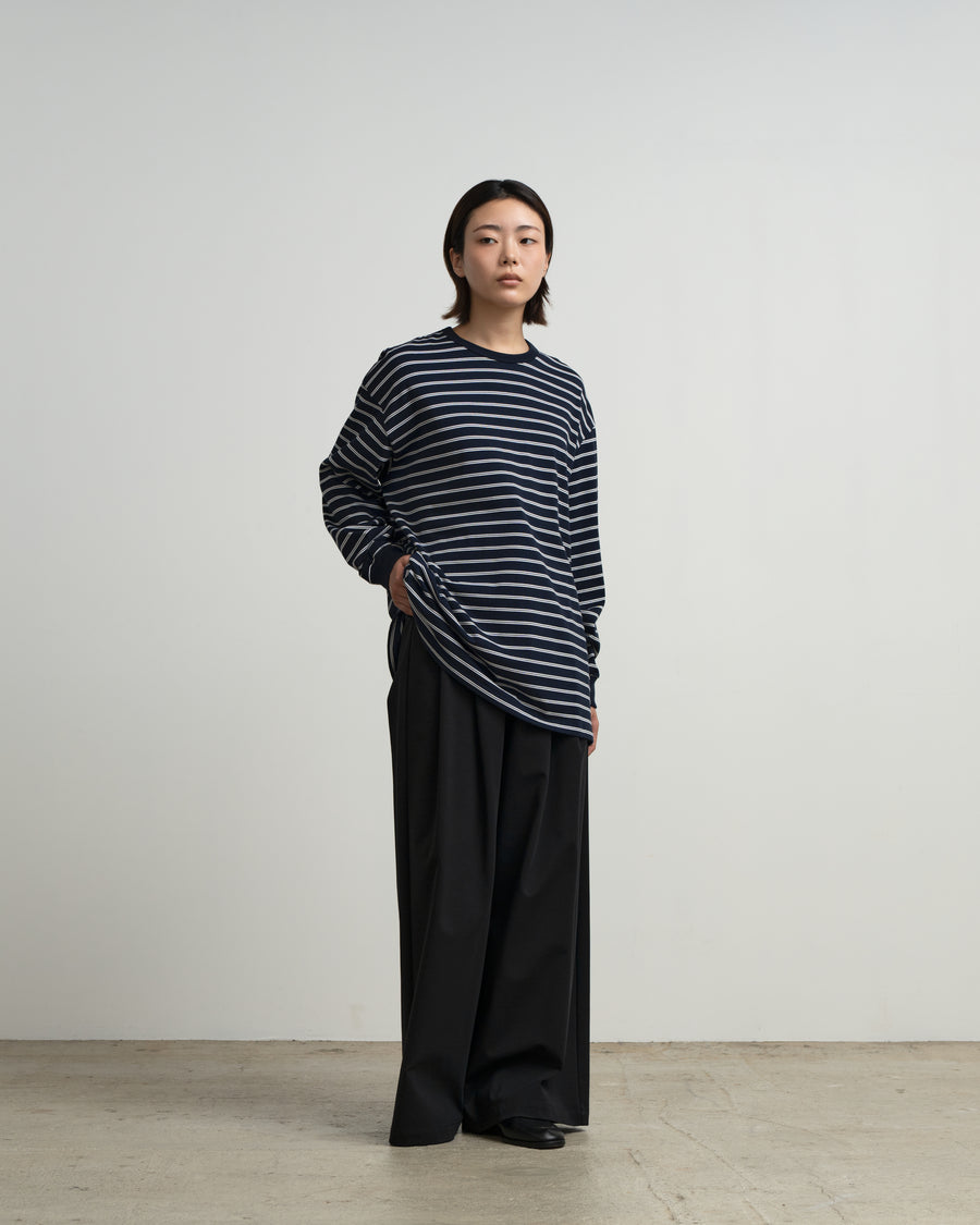 トップス BPN FOR MEN String wrap l/s top Tri Spun Border Long Sleeve Tee – Graphpaper