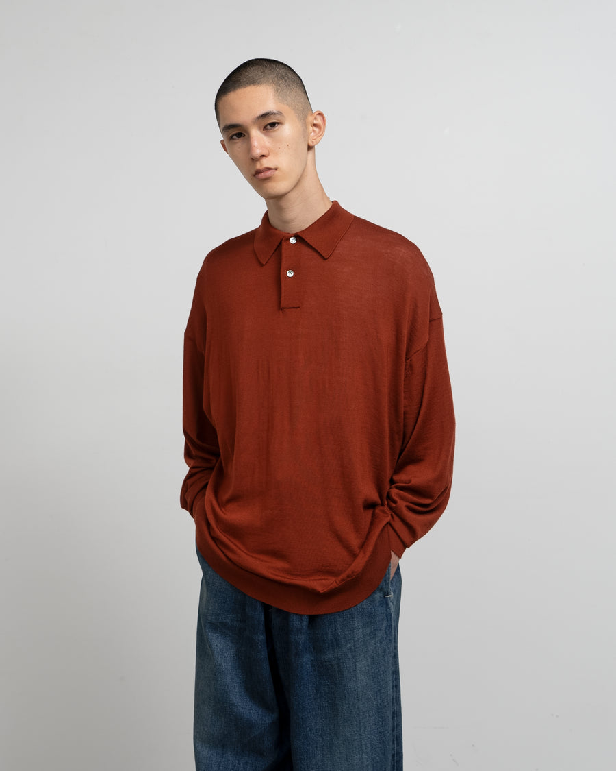 High Gauge Knit Oversized L/S Polo – Graphpaper