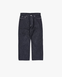 Colorfast Denim Five Pocket Wide Straight Pants