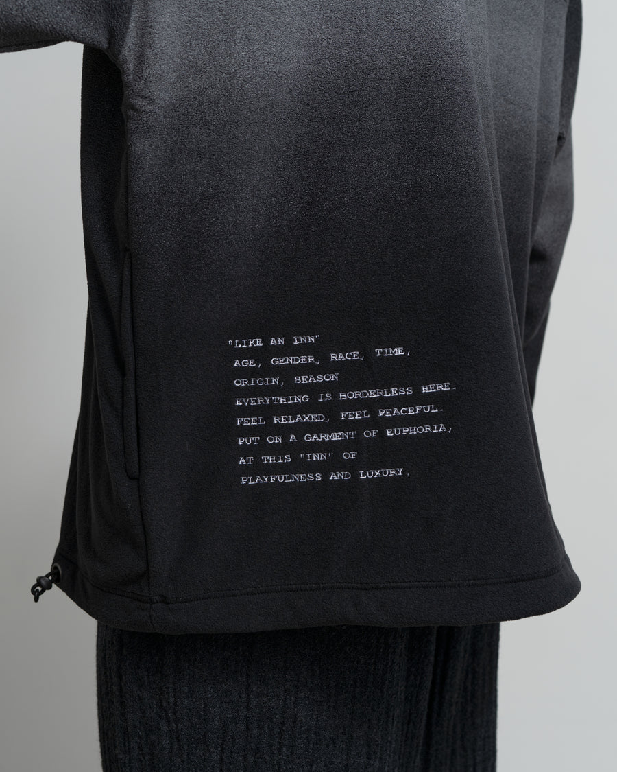 PIGMENT PRINT WASH POLARTEC PULLOVER