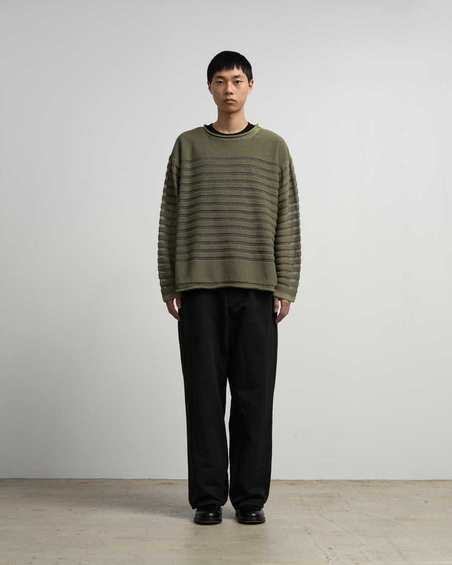 SY32 Mサイズ　ベージュ　PANEL BORDER SWEATER PANEL BORDER SWEATER – Graphpaper